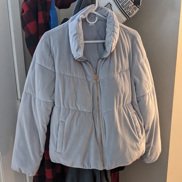 baby blue puffer coat